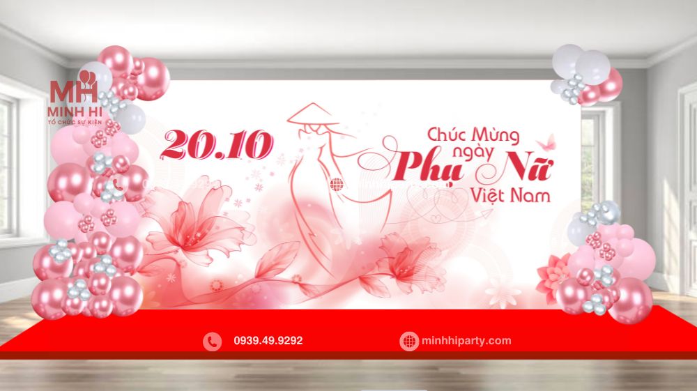 trang tri ngay phu nu viet nam 20 10 nam 2025 14 Trang trí sự kiện 20/10 chúc mừng ngày phụ nữ Việt Nam