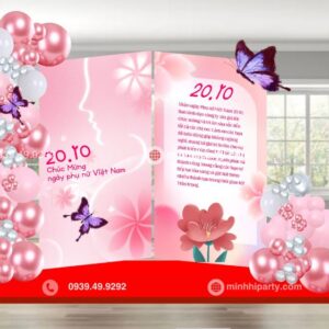 Thiết kế photobooth trang trí 20/10 mini