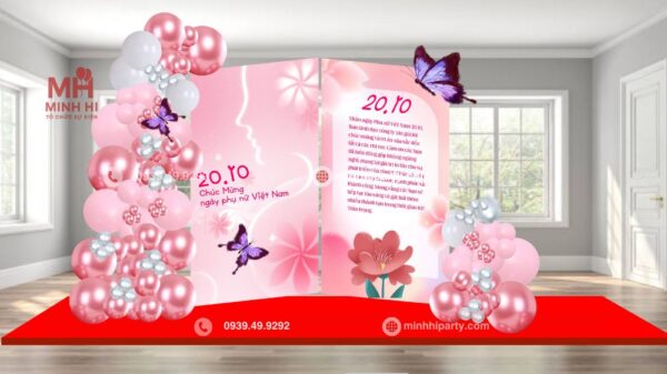 Thiết kế photobooth trang trí 20/10 mini