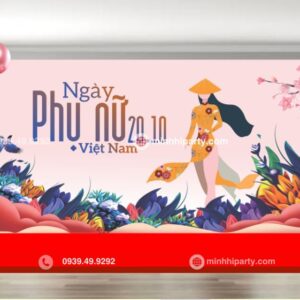 Thiết kế thi công trang trí 20/10 tại toà nhà văn phòng công ty