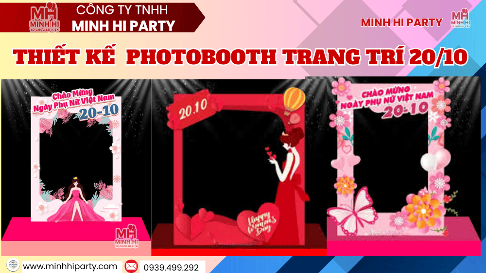 trang tri photobooth 2010 checkin Thi công trang trí photobooth 20/10 cho khu vực check in