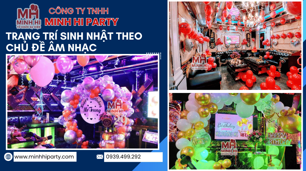 trang tri sinh nhat chu de am nhac mau trang tri sinh nhat nguoi lon Trang trí sinh nhật theo chủ đề Âm nhạc - Mẫu trang trí sinh nhật dành cho người lớn