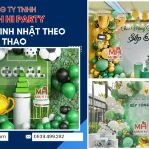 Dịch vụ Trang trí sinh nhật người lớn theo chủ đề Thể thao