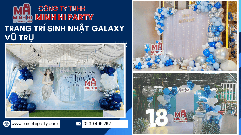 trang tri sinh nhat galaxy vu tru mau trang tri sinh nhat nguoi lon Trang trí sinh nhật người lớn theo tone Galaxy vũ trụ - Dịch vụ trang trí sinh nhật người lớn chuyên nghiệp Minh Hi Party