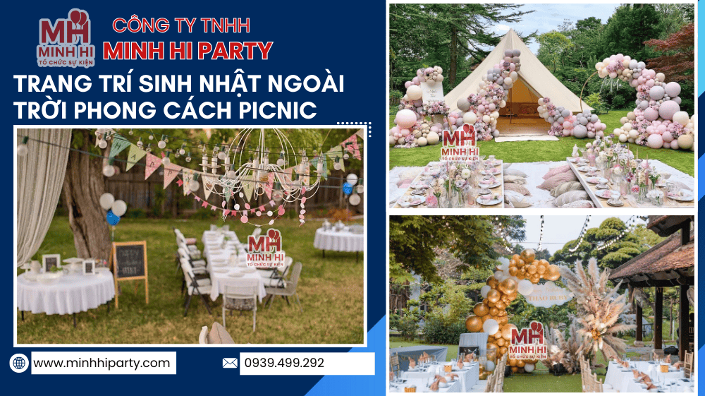 trang tri sinh nhat ngoai troi phong cach picnic mau trang tri sinh nhat nguoi lon Trang trí sinh nhật người lớn ngoài trời phong cách Picnic - Mẫu trang trí sinh nhật dành cho người lớn
