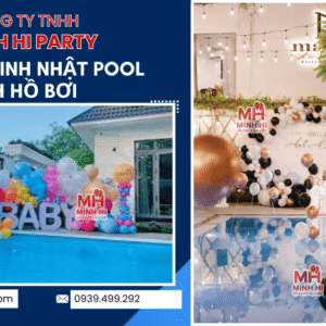 Trang trí sinh nhật Pool Party cạnh hồ bơi - Ý tưởng trang trí sinh nhật dành cho người lớn