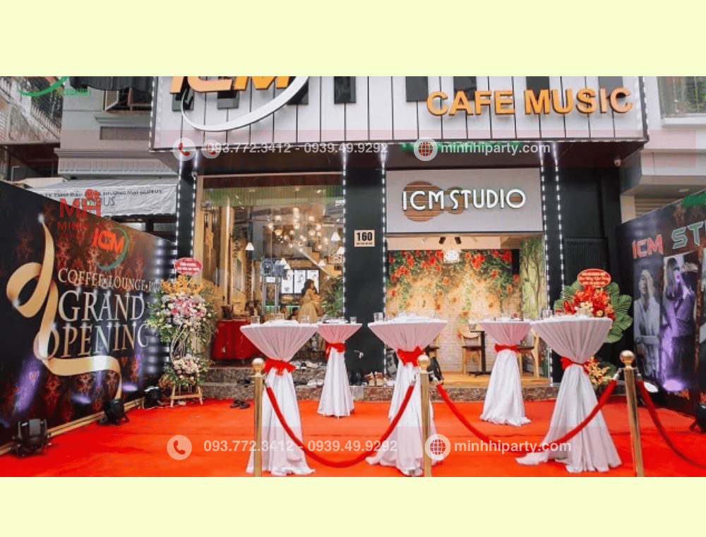 Trang trí khai trương trọn gói cho Coffe Music