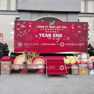 Dịch vụ trang trí sự kiện year end party do Minh Hi Party cung cấp