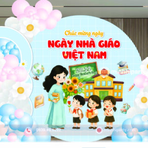 Demo thiết kế trang trí 20/11 với tone màu pastel hiện đại