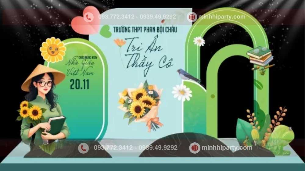 Trang trí 20/11 đẹp với các mẫu thiết kế mới nhất