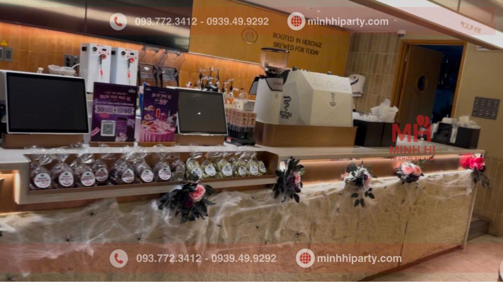 decor halloween cho quay bar quan ca phe Decor halloween cho quầy bar quán cà phê
