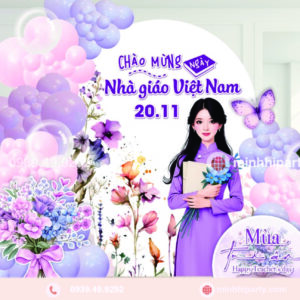 Dịch vụ trang trí 20/11 - Ý tưởng trang trí ngày nhà giáo Việt Nam với áo dài truyền thống