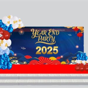 trang trí photobooth tiệc tất niên với thiết kế đẹp