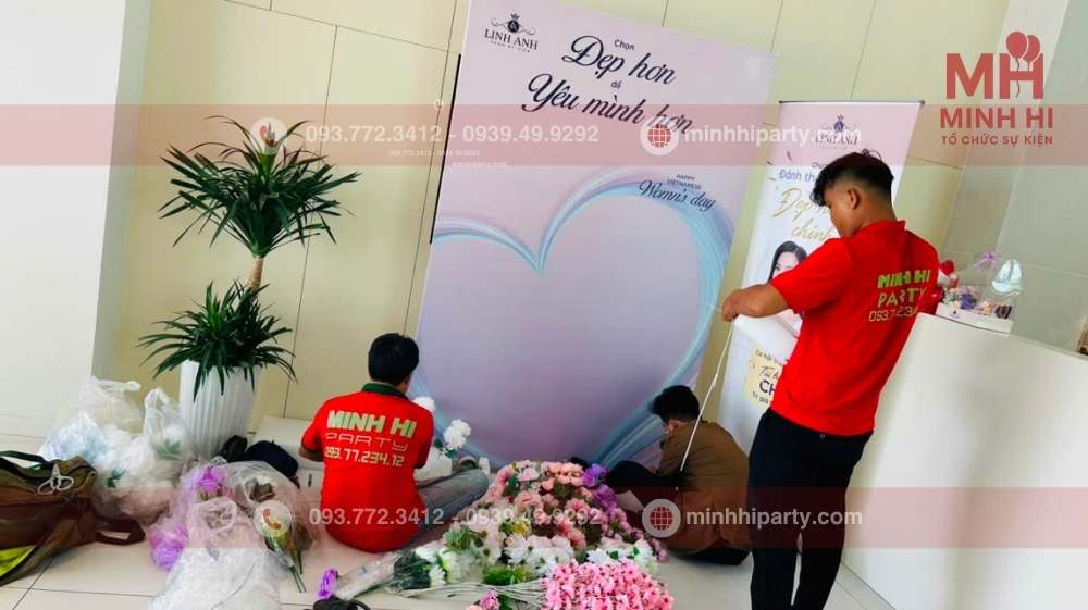 du an decor 20 10 tron goi cho tham my vien linh anh long thanh Decor 20/10 trọn gói cho chi nhánh thẩm mỹ tại long thành