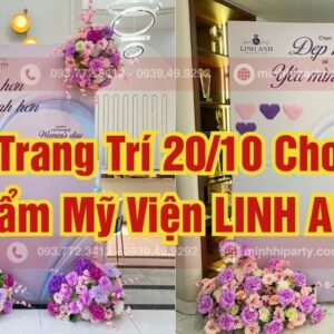 Trang trí 20/10 trọn gói cho thẩm mỹ viện