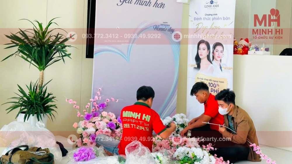 Trang trí 20/10 trọn gói cho chi nhánh tại Đà Lạt