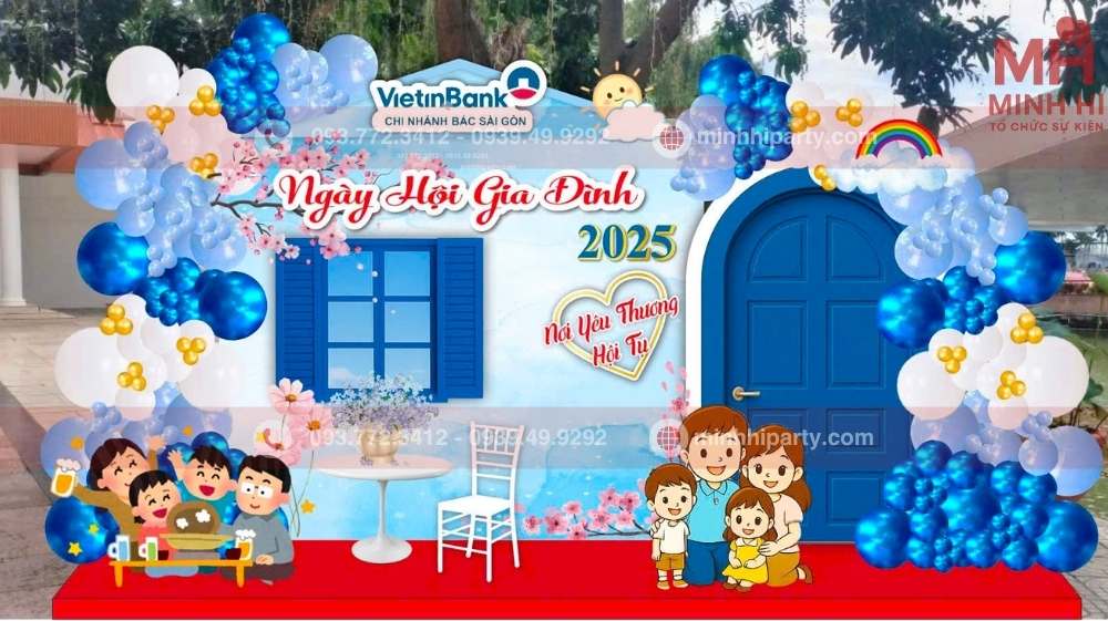 thiet ke trang tri ngay hoi gia dinh cho vietinbank 6 Trang trí ngày hội gia đình với bảng demo chi tiết