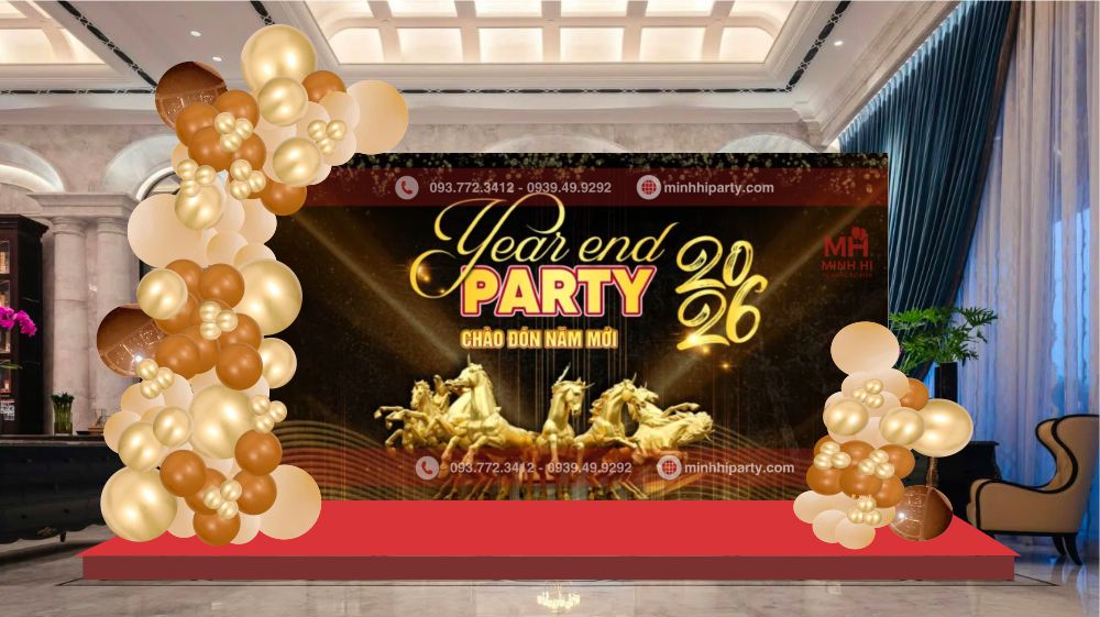 thiet ke trang tri tiec tat nien cho cong ty 2 Trang trí tiệc tất niên cho công ty phong cách Luxury