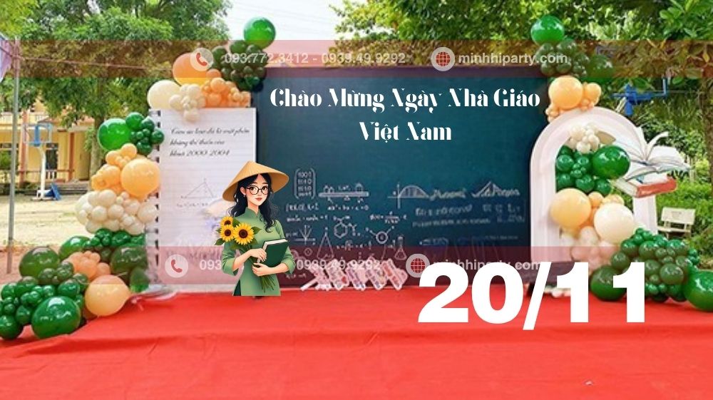 trang tri 20 11 ngoai troi ý tưởng trang trí 20/11 ngoài trời