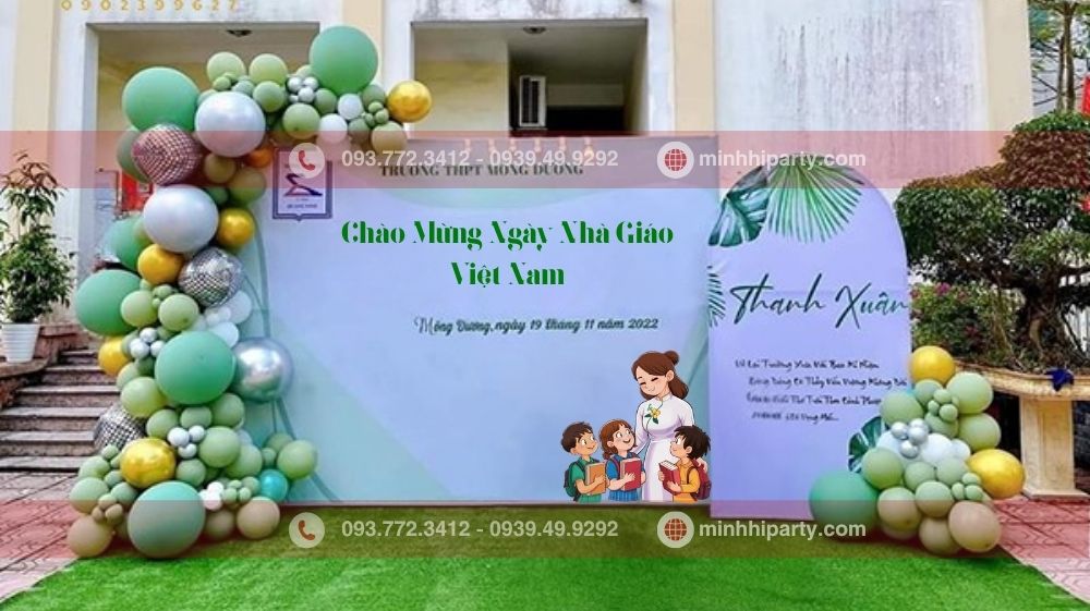 Decor 20/11 với tone màu thanh lịch