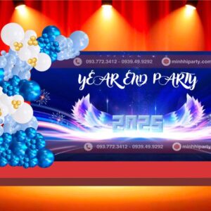trang tri backdrop bong bong cho san khau tiec tat nien 3 Trang trí sân khấu tiệc tất niên cho công ty - hiện đại