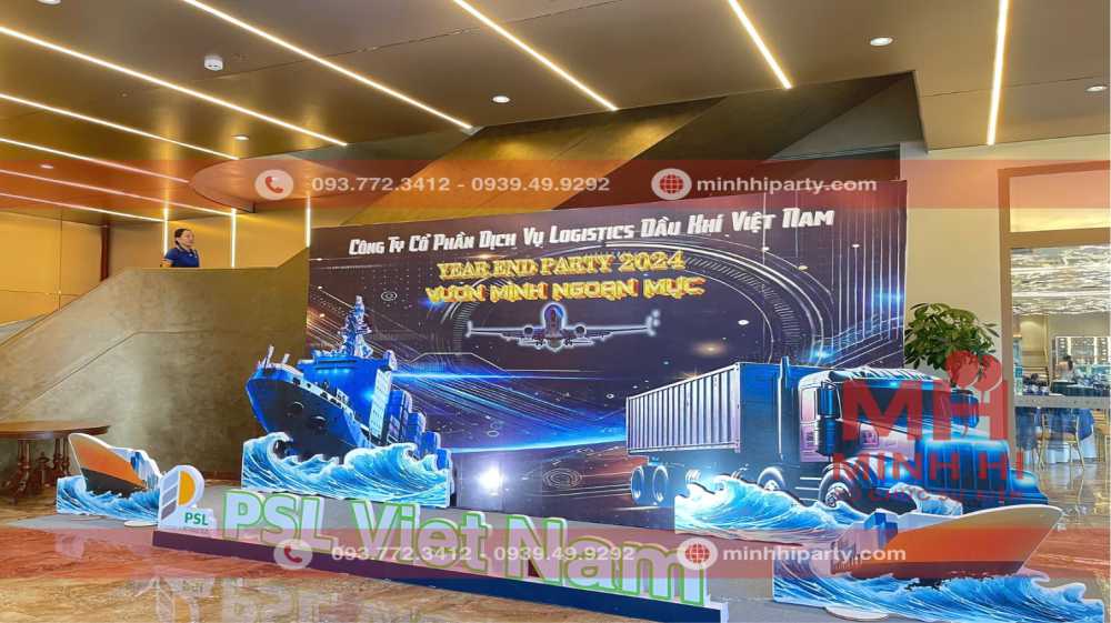 Decor tiệc tất niên cho doanh nghiệp thiết kế hiện đại