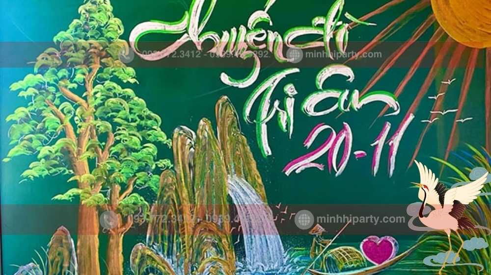 trang tri bang 20 11 Trang trí bảng 20/11 với ý tưởng trang trí 20/11 được ưa chuộng nhất
