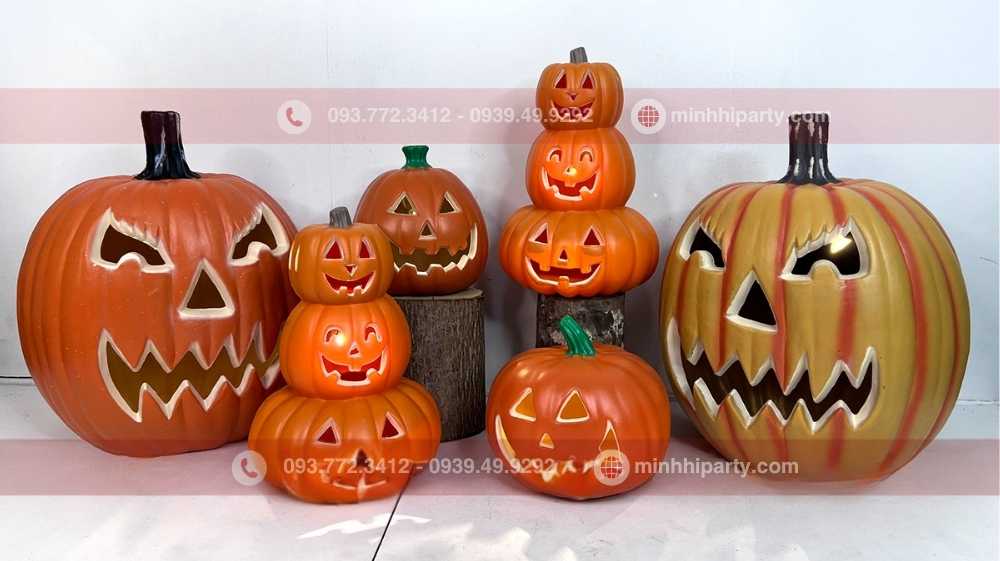 trang trí halloween bằng bí ngô thật sáng tạo