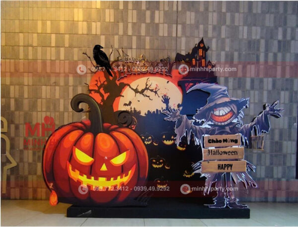 Mẫu trang trí Halloween ấn tượng với thiết kế như 1 tiểu cảnh nhỏ