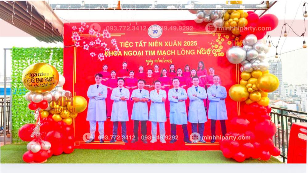 trang tri tat nien cho cong ty 10 Trang trí backdrop tiệc tất niên cho công ty với thiết kế chủ đề tết