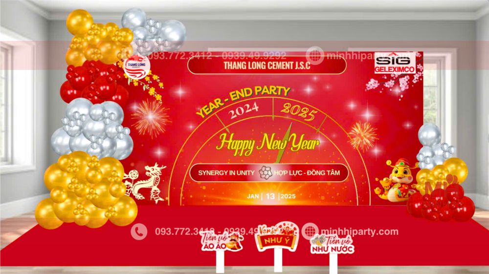 trang tri tiec tat nien cho cong ty 5 Trang Trí Tất Niên Công Ty Phong Cách Truyền Thống – Đậm Hương Tết Việt