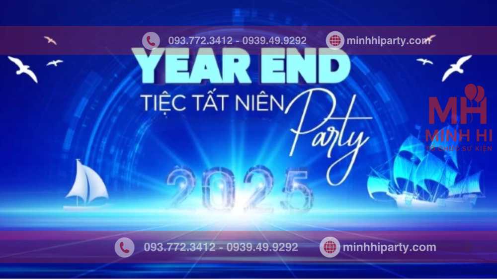 xu huong trang tri tiec tat nien 2026 minh hi party 4 Decor backdrop tiệc tất niên cho doanh nghiệp theo phong cách luxury