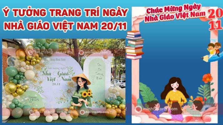 y tuong trang tri ngay nha giao viet nam 20 11 don gian Dịch vụ trang trí 20/11 với nhiều ý tưởng trang trí ngày nhà giáo Việt Nam ấn tượng