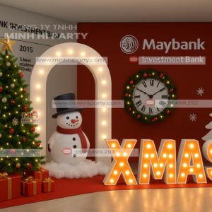 Mẫu trang trí Noel 2025 cho ngân hàng