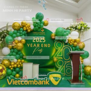 backdrop su kien tat nien 2025 cua vietcombank minhihiparty Backdrop sự kiện tất niên 2025 của Vietcombank