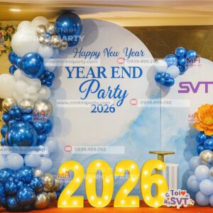 backdrop tat nien linh hon cua su kien yep Backdrop trang trí tất niên 2025 linh hồn của sự kiện tất niên tại SVT
