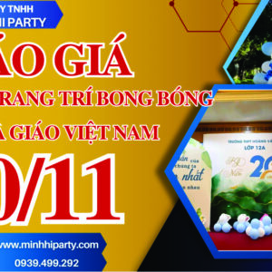báo giá dịch vụ trang trí bong bóng ngày nhà giáo Việt Nam 20-11