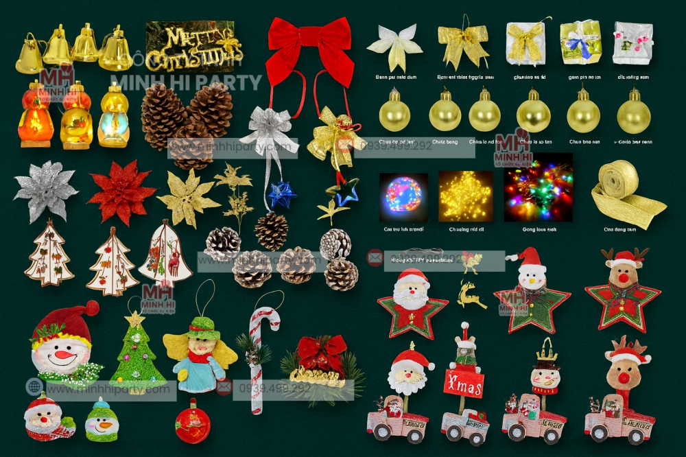 cac phu kien trang tri noel 2025 Hình ảnh các phụ kiện trang trí noel hot nhất 2025