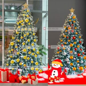 Cây thông trang trí Noel văn phòng mẫu 2025