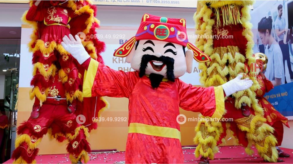 Thần tài khai lộc đầu do Minh Hi Party cung cấp