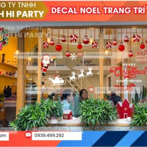decal noel 2025 quan ca phe Decal noel cho quán cà phê mới nhất 2025