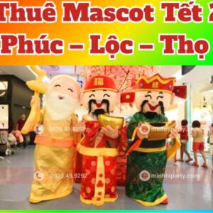 thuê mascot Phúc- Lộc-Thọ tết 2026 mang nhiều ý nghĩa thịnh vượng cho doanh nghiệp