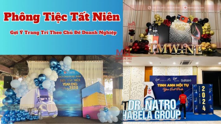 Dịch vụ trang trí phông tiệc tất niên theo chủ đề riêng của doanh nghiệp