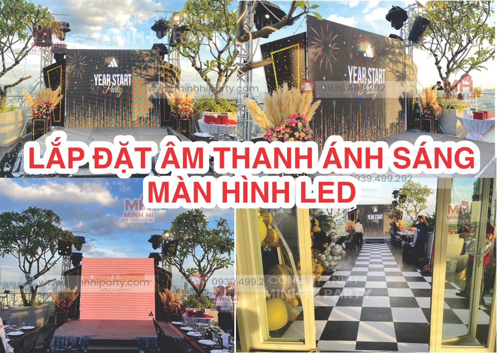 Lắp đặt âm thanh, ánh sáng, màn hình LED sự kiện tất niên trọn gói