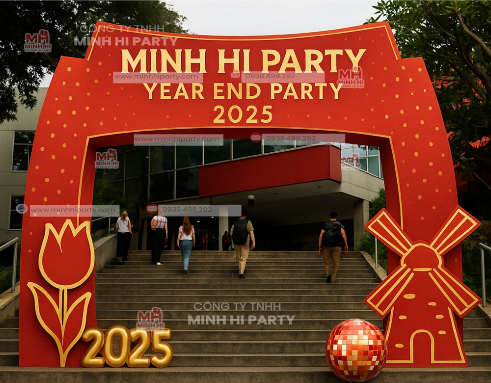 mau cong chao trang tri tat nien 2025 cua minh hi party Mẫu cổng chào trang trí tất niên 2025 của Minh Hi Party
