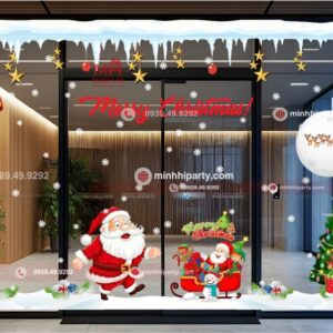 Mẫu thiết kế decal Noel chủ đề ông già Noel