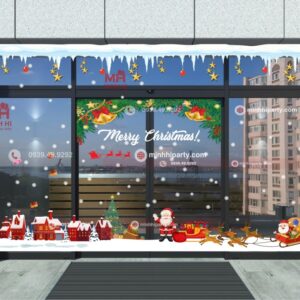 Thiết kế decal Noel 2025 chủ đề Merry Christmas