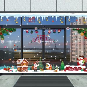 mẫu decal dán kính trang trí noel số 14 - Thiết kế decal Noel mới nhất 2025