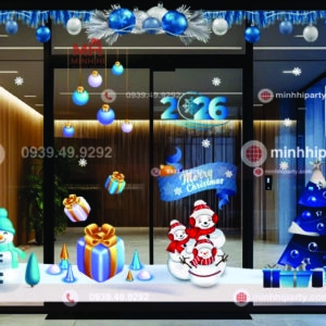 Decal trang trí Noel 2025 cho trung tâm thương mại