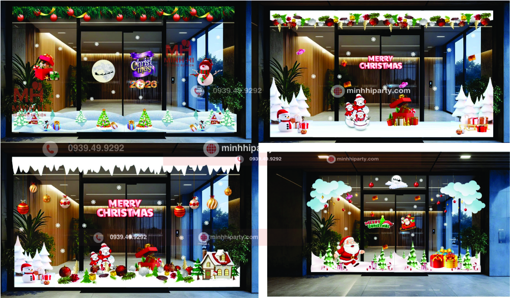 mau decal dan kinh trang tri noel 2025 26 Decal dán kính noel 2025 bộ sưu tập số 26 do Minh Hi Party gợi ý
